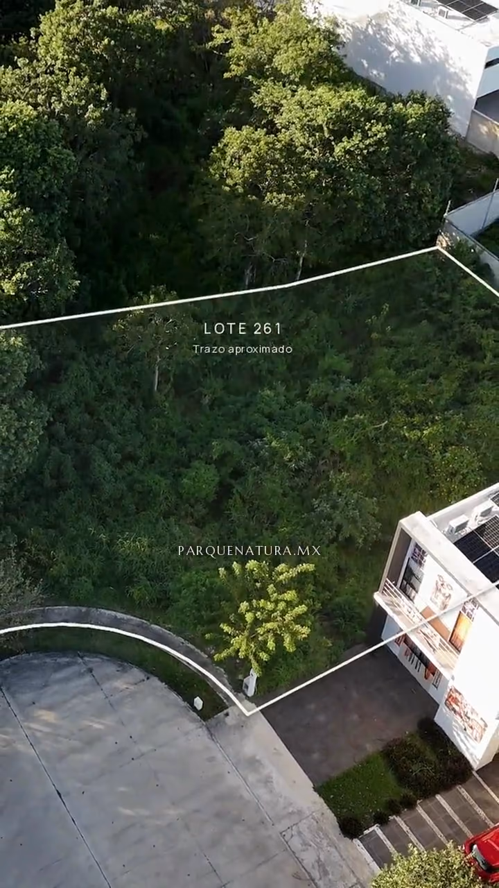 El lote 261 desde el aire, con su perímetro trazado